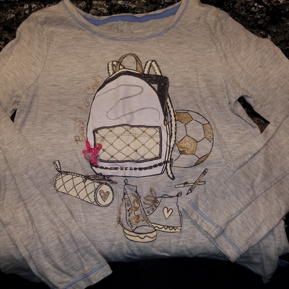 Girls Soccer theme shirt longsleeve